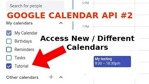 Google Calendar API Tutorial #2 | Access Different Calendars Using PHP