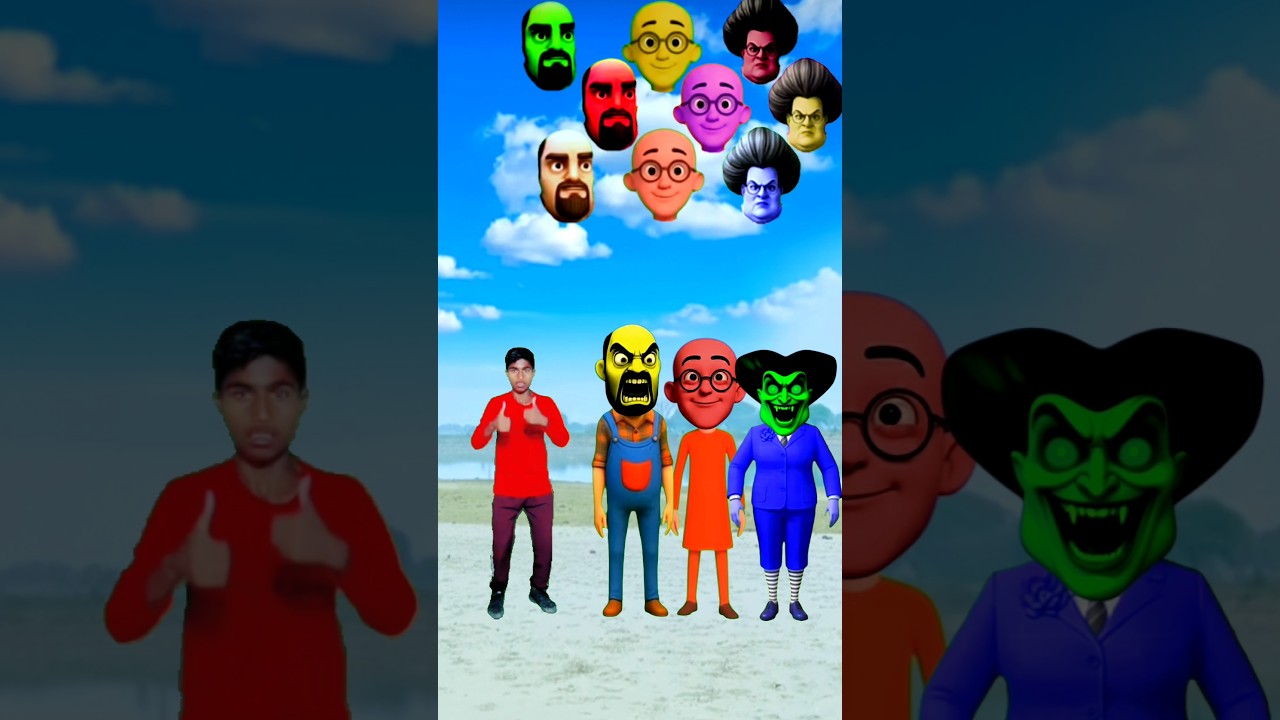 Scary Teacher dance, Dancing Patlu, Funny shorts video,& Me Correct Head Matching 