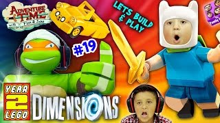 ADVENTURE TIME w/ NINJA TURTLES! Land of Ooo Level (Let's Build & Play LEGO Dimensions YEAR 2 #19)