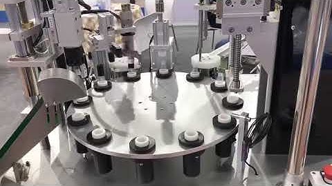 Automatic rotary lip gloss tube filling and capping  machine with auto feeding wiper and cap