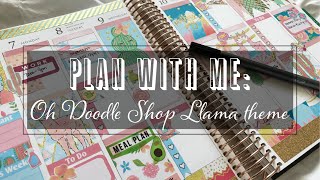 PLAN WITH ME: Oh Doodle Shop Llama Theme | Erin Condren Life Planner