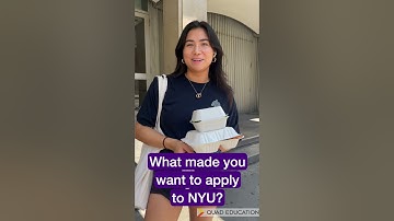 Interviewing NYU students: What made you want to apply?