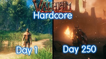 I spent 250 days in Valheim Hardcore, this is what happened (Full Movie)