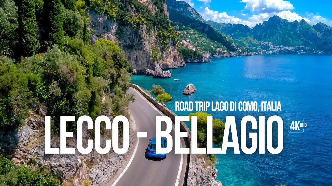 Пейзажная поездка по Италии: Поездка от Лекко до Белладжио, озеро Комо