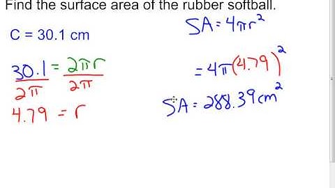 12 7 Surface Areas of Spheres Examples