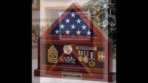 American Flag Display Cases, Military Large Flag Display Cases, Flag and medal display cases
