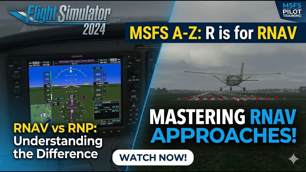 Selecting and Flying RNAV Approaches | MSFS Pilot Training - YouTube