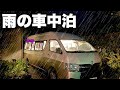 【猫と車中泊】雨の夜に車に避難|新しいキャンピングカーで猫と過ごす静かな夜|災害対策・防災に【Jackery 600 Plus】