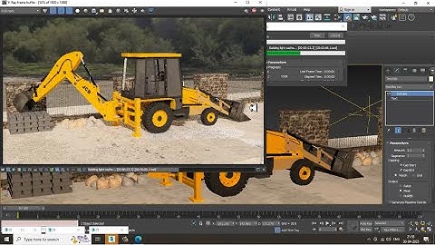 3dsMax Tutorials, Tutorial on Texturing a JCB Construction Machine from Scratch in 3dsmax. Part 27