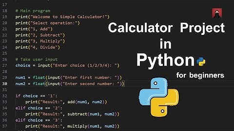 Learn how to create a **simple calculator in Python**! 🐍
