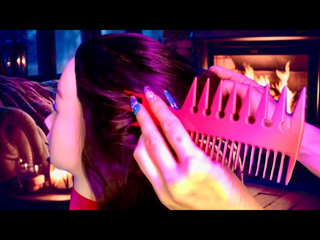 ASMR Hair Combing & Parting - Tingly Hair Play Triggers for Sleep and Relaxation (No Talking)