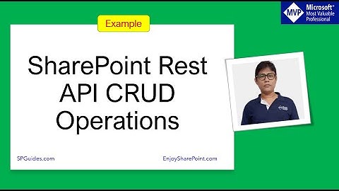 SharePoint rest api crud operations | CRUD operation in SharePoint Online using rest api