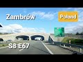 Poland roads. Warszawa to Bialystok. Obwodnica Ostrów Mazowiecka - Zambrów.Autostrada.Road S8 E67/63