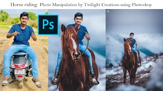Horse Riding Photo Manipulation | Photoshop | Twilight creations screenshot 5