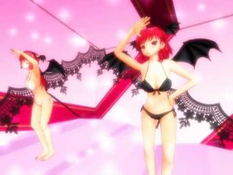 【MMD】初心者が貼ります[MMD]水着で小悪魔ジック☆（初PMDE使用）
