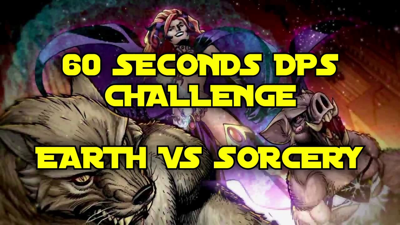 DCUO 60 Seconds dps Challenge "EARTH VS SORCERY" [gu64 loadout]