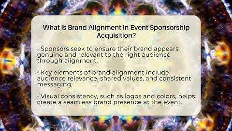 What Is Brand Alignment In Event Sponsorship Acquisition? - Event Management Pro Tips
