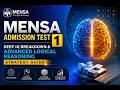 MENSA Admission Test 1 | Advanced IQ Reasoning Insights & Smart Logic Breakdown