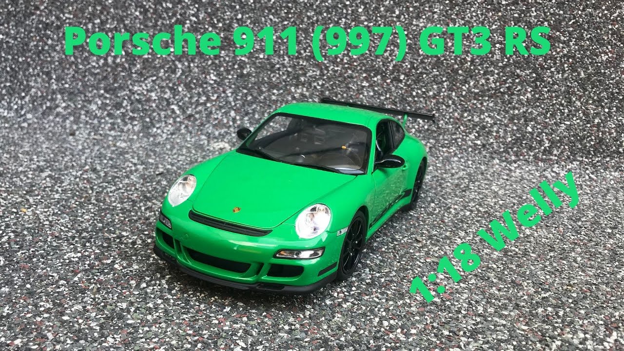 Porsche 911 (997) GT3 RS 1:18 Welly [Review Video] - YouTube