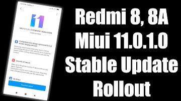 Redmi 8 Miui 11.0.1.0 Update || Redmi 8A Miui 11.0.1.0 Update Rollout || Redmi 8, 8A Miui 11 Rollout