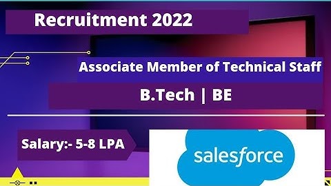 Salesforce Off Campus Drive For 2022 Batch | Salesforce Recruitment 2022 | Salesforce Hiring 2021