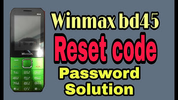 How To Reset Code Password Winmax Bd45 / Reset Code  Password winmax Bd45