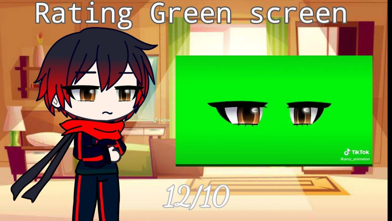Rating Green Screen (Gacha club) // animation eyes gacha club YouTube