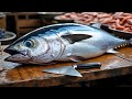 Secret! Yellowfin Tuna is always fresh on the cutting table even without ice in sight
