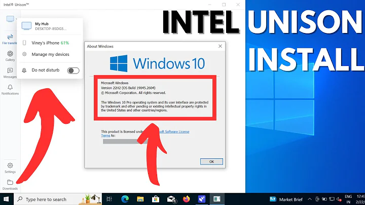 Install Intel Unison on Windows 10 without Microsoft Store