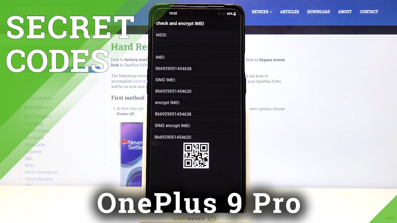 Secret Codes for OnePlus 9 Pro – Test Mode / Calendar Storage / IMEI