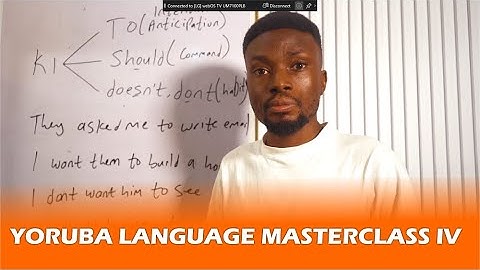 Yoruba Language Masterclass IV | | Yoruba Language For Beginners, Intermediate #learnyorubaonline