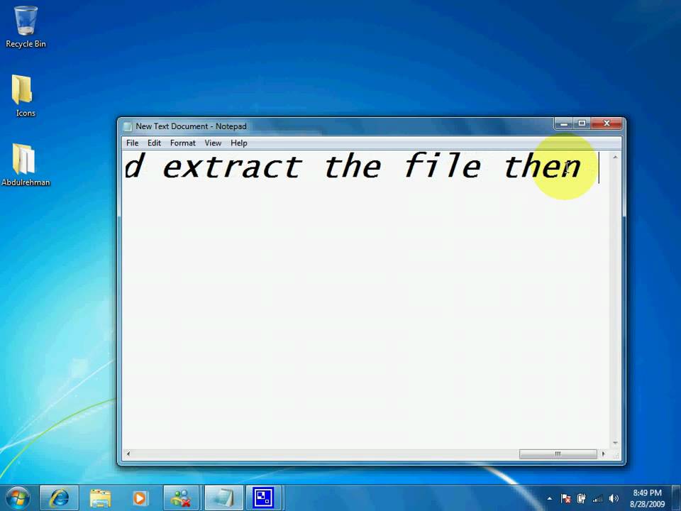 Notepad Tricks For Windows Vista