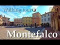Montefalco (Umbria), Italy【Walking Tour】History in Subtitles - 4K