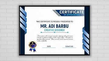 How to make a professional certificate design in photoshop
