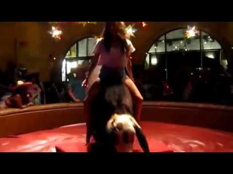 SEXY Girl Mechanical Bull Ride - YouTube.