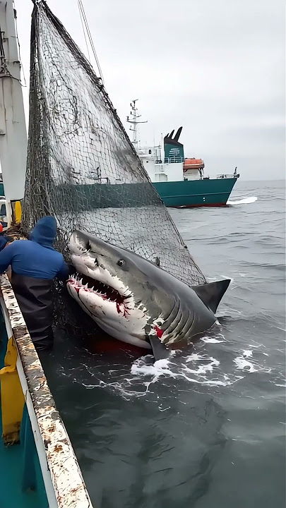 Shark Fishing at Sea#Fishermen's Work#Marine Fishing#Fishermen's Operation#Shark Catching