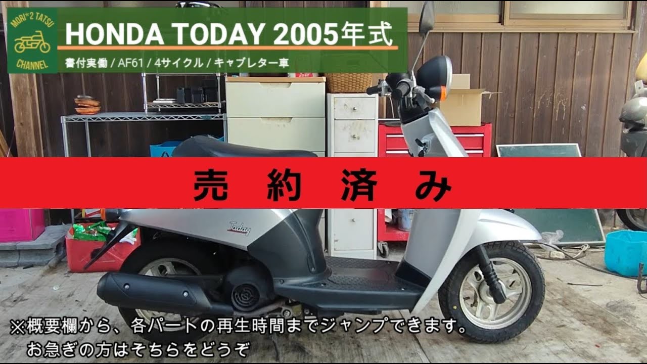 ホンダ トゥデイAF61 実働車両 登録書類有り 売り切り TODAY 