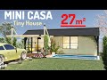 MINI CASA DE 3 x 9 METROS, QUITINETE COM PISCINA - TINY HOUSE