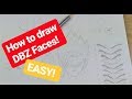 Drawing Tutorial on DBZ Faces! How to draw Eyes, Noses & Mouths Easy! | TolgArt