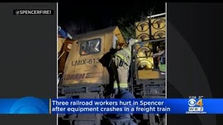 3 Hospitalized After Spencer Freight Train Crash