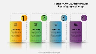 62.Create 4 Step ROUNDED Rectangular Flat Infographic Design|Powerpoint Infographics|Free Template