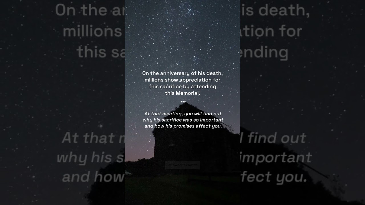 MEMORIAL OF JESUS CHRIST'S DEATH, TO BE HELD ON THE EVENING OF TUESDAY, APRIL 4, 2023.