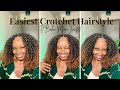EASIEST CROCHET HAIRSTYLE?! | Crotchet tutorial on 4c hair | Heatless and painfree hairstyle #4chair