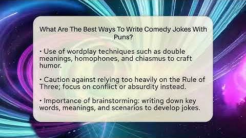 What Are The Best Ways To Write Comedy Jokes With Puns? - Open Mic Manual
