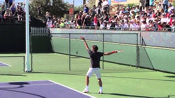 Roger Federer Serve In Super Slow Motion 2 - Indian Wells 2013 - BNP Paribas Open
