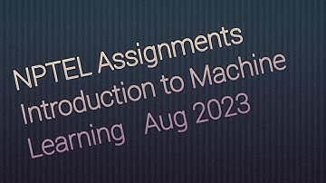 NPTEL Introduction To Machine Learning Assignment  || IIT Madras || Week 3