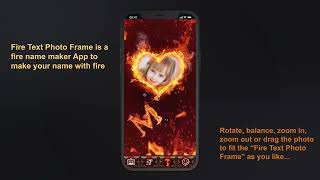 Fire Text Photo Frame : Flaming Text & Alphabets : PC screenshot 2