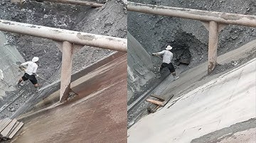 Barge unloading 5000 tons of cobblestone, Whole process | Satisfying video | Vlog of work on barge