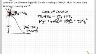 Mr Koz Knowz Conservation of Energy Sled Hill Problem