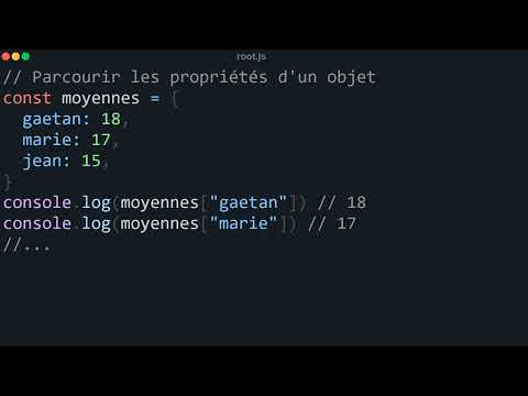 Vidéo: Comment parcourir un objet en JavaScript ?